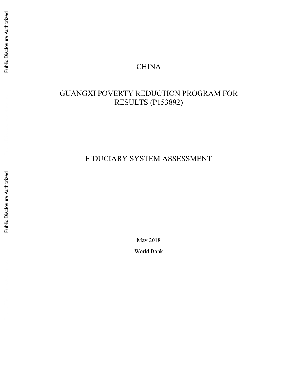 Guangxi Poverty Reduction Program for Results (P153892)