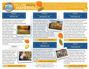 HAVERHILL Take You to Your Perfect Fall Adventure