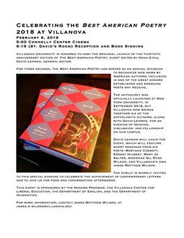 Celebrating the Best American Poetry 2018 at Villanova[3]