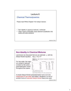 Lecture 6 Chemical Thermodynamics