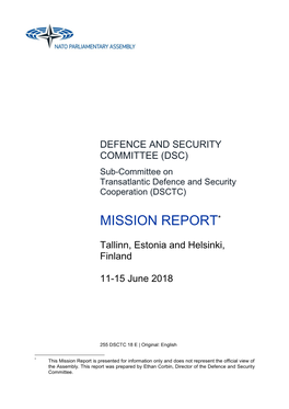 255 DSCTC 18 E Mission Report Estonia and Finland.Pdf