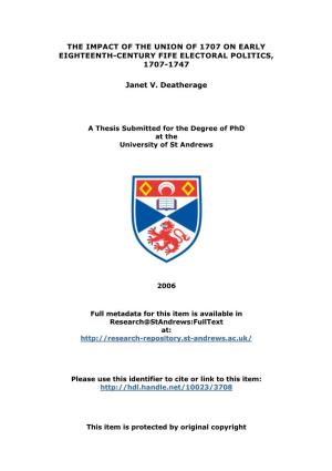 Janet V Deatherage Phd Thesis