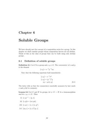 Soluble Groups