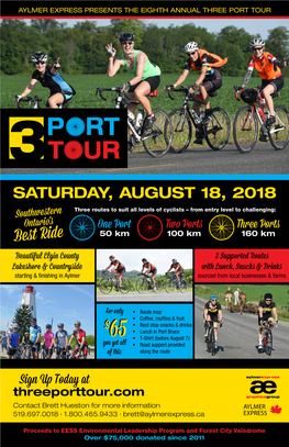 Aylmer Express Presents the Eighth Annual Three Port Tour