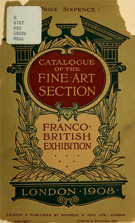 Franco-British Exhibition, London, 1908 : Fine Arts Catalogue