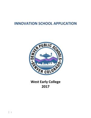 Innovation School Application