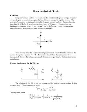 Phasor Analysis of Circuits