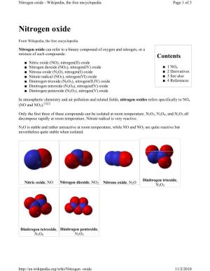 Nitrogen Oxide - Wikipedia, the Free Encyclopedia Page 1 of 3