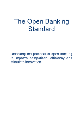 The Open Banking Standard