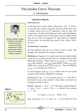 The Jordan Curve Theorem 2