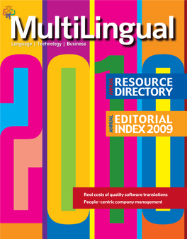 2010 Resource Directory & Editorial Index 2009