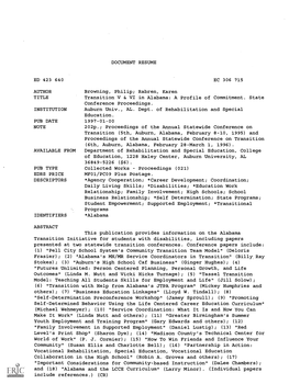 DOCUMENT RESUME ED 423 640 AUTHOR Browning, Philip; Rabren