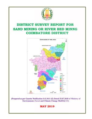 District Survey Report for Sand Mining Or River Bed Minng Coimbatore District