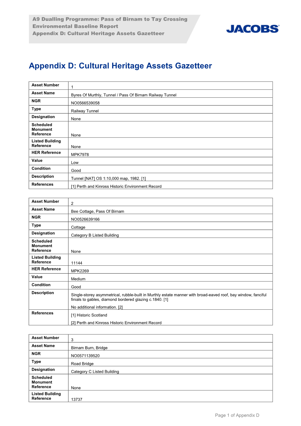 View Environmental Baseline Report Appendix D