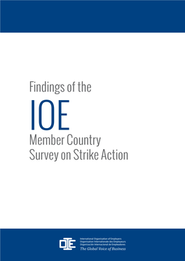 Findings of the IOE Member Country Survey on Strike Action