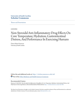 Non-Steroidal Anti-Inflammatory Drug Effects on Core Temperature