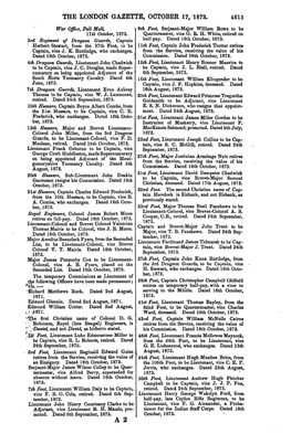 The London Gazette, October 17, 1873. 4615