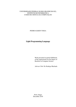 Light Programming Language