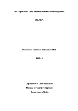 The Digital India Land Records Modernization Programme (DILRMP)