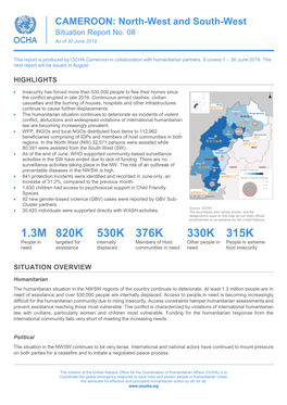 CAMEROON: North-West and South-West Situation Report No