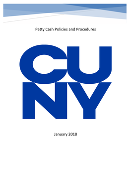 Petty Cash Policies and Procedures January 2018