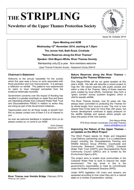 THE STRIPLING Newsletter of the Upper Thames Protection Society