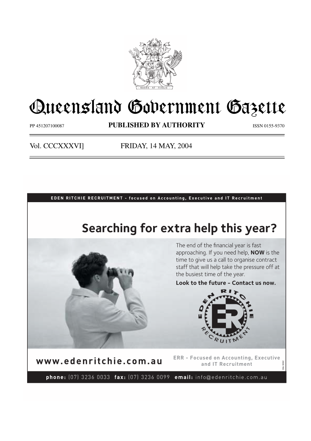 Queensland Government Gazette