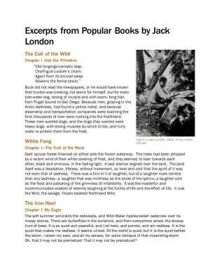 Excerpts from Popular Books by Jack London the Call of the Wild Chapter I