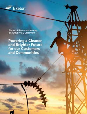 Powering a Cleaner and Brighter Future for Our Customers and Communities Table of Contents