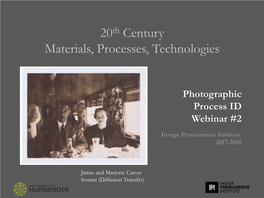 20Th Century Materials, Processes, Technologies