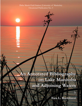 An Annotated Bibliography on Lake Manitoba and Adjoining Waters
