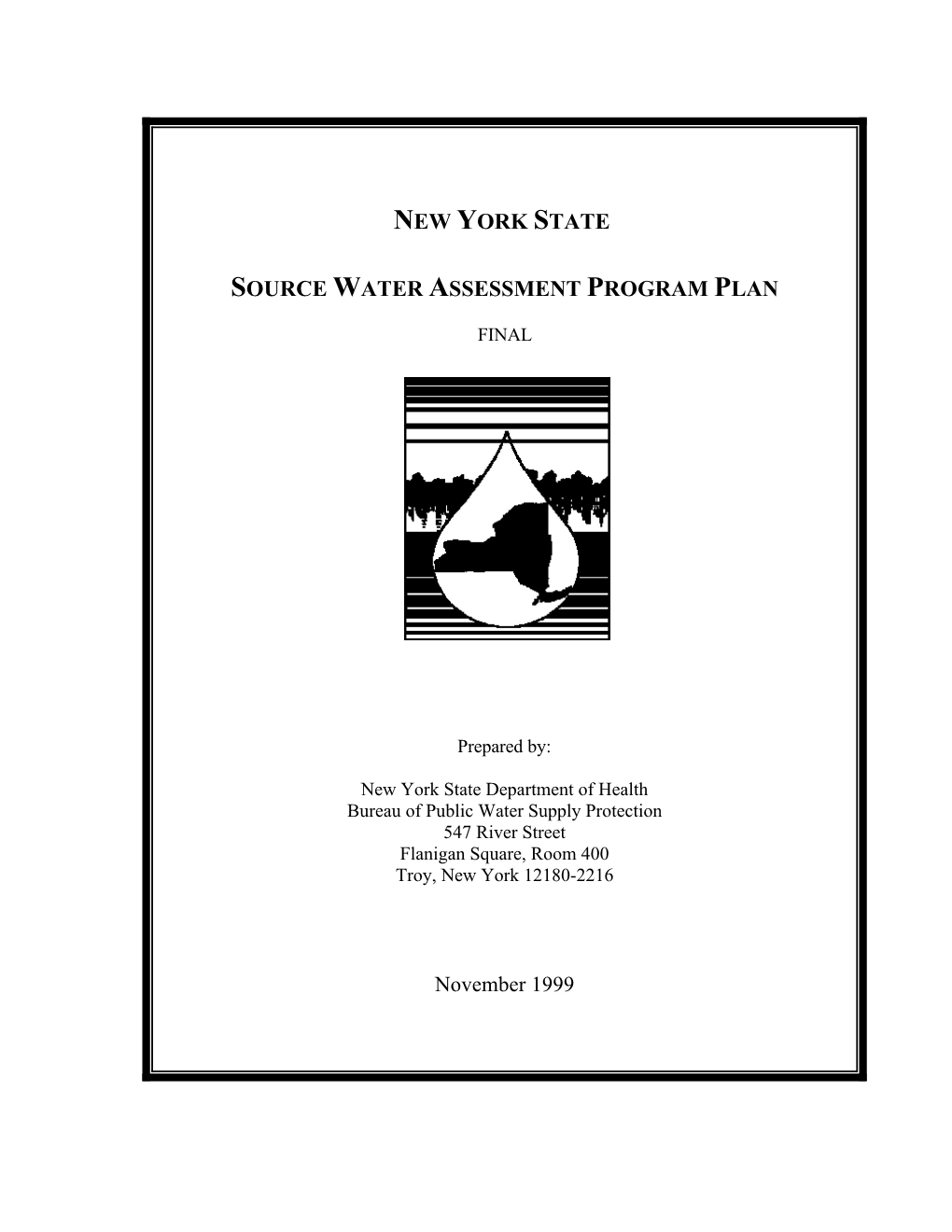 Final Source Water Assessment Program Plan