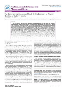 The Time-Varying Reponses of Saudi Arabia Economy to Workers