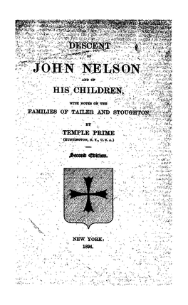 Descent of John Nelson and of His Children