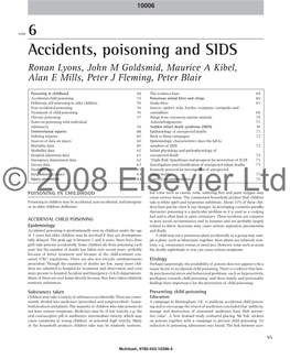 Accidents, Poisoning and SIDS Ronan Lyons, John M Goldsmid , Maurice a Kibel , Alan E Mills , Peter J Fleming , Peter Blair