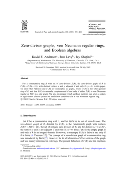 Zero-Divisor Graphs, Von Neumann Regular Rings, and Boolean Algebras