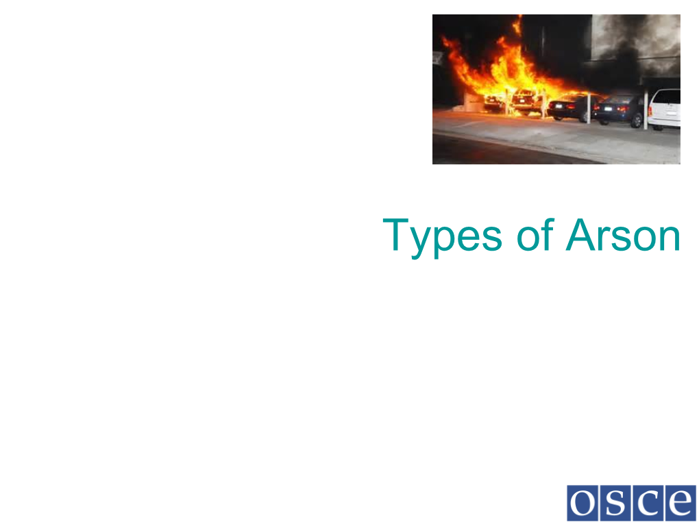 Types of Arson