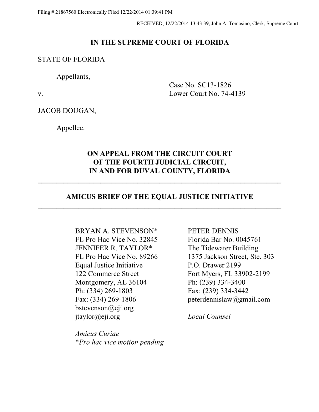 Amicus Curiae Initial Brief