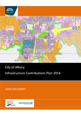 City of Albury Infrastructure Contributions Plan 2014