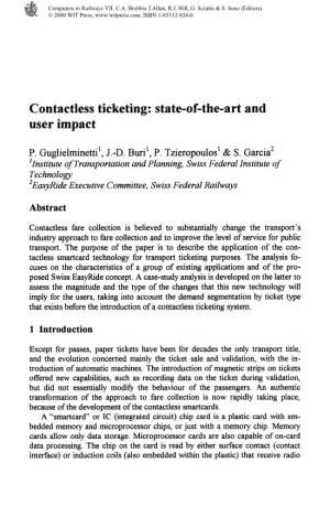 Contactless Ticketing: State-Of-The-Art and User Impact