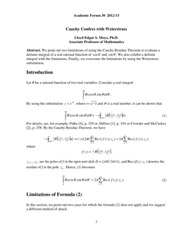 The Weierstrass Substitution