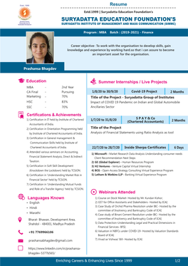 Placement Profile