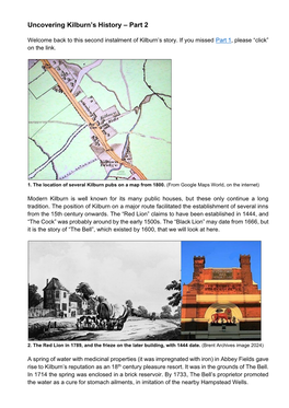 Uncovering Kilburn's History – Part 2