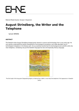 August Strindberg, the Writer and the Telephone