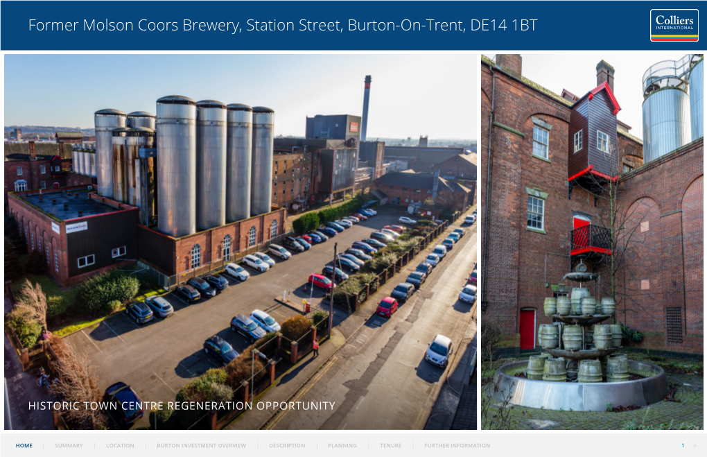 Former Molson Coors Brewery, Station Street, Burton-On-Trent, DE14 1BT