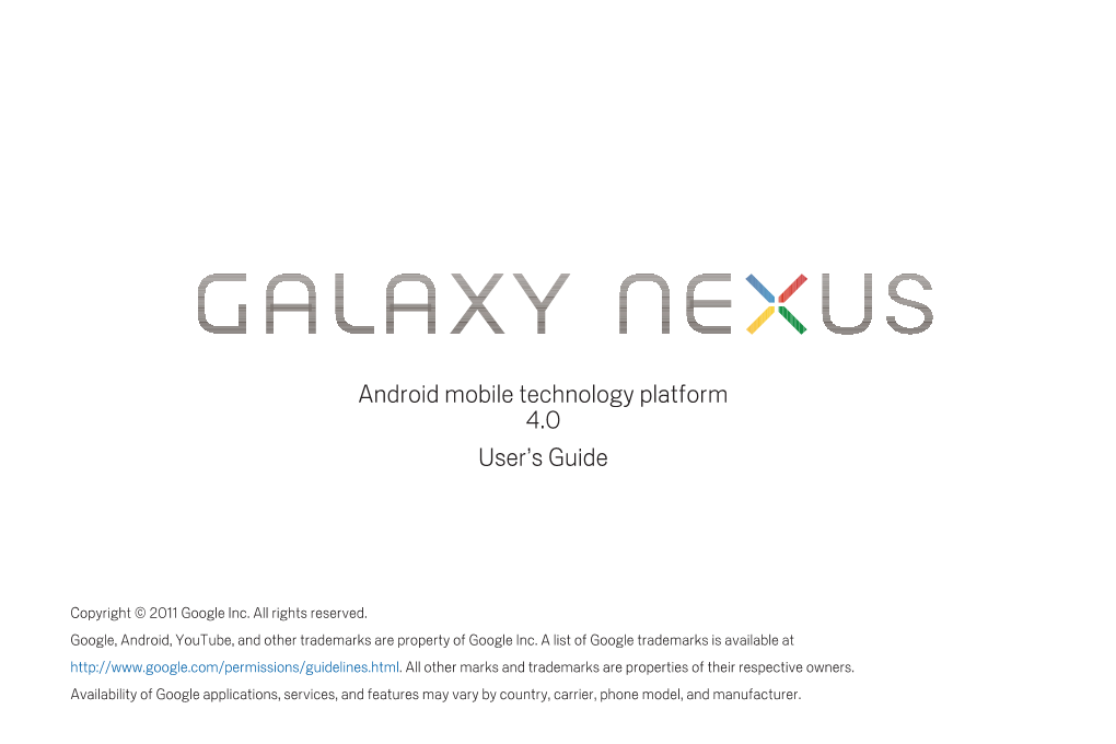 Android Mobile Technology Platform 4.0 User's Guide