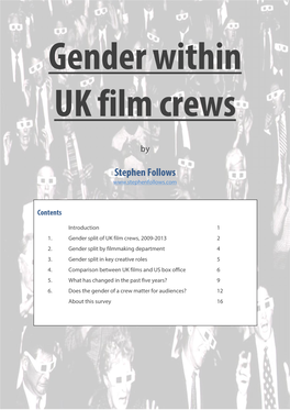 Gender Within UK Film Crews Stephenfollows-Com