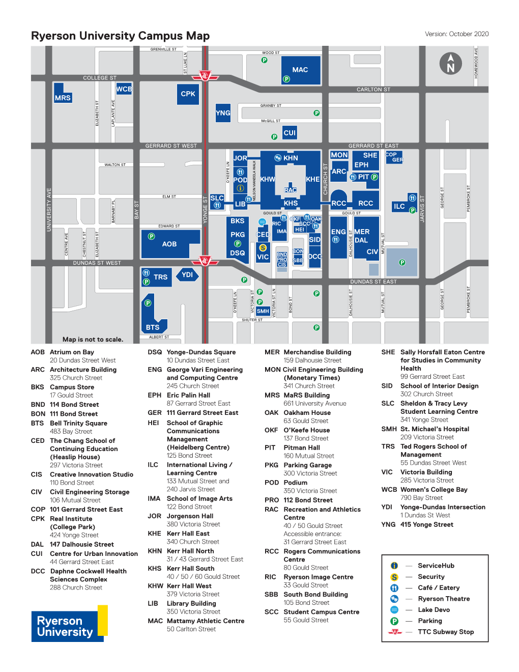 Ryerson University Campus Map (PDF)