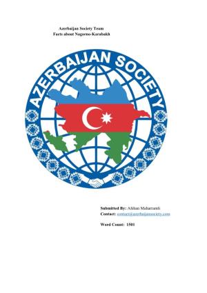 Azerbaijan Society Team Facts About Nagorno-Karabakh
