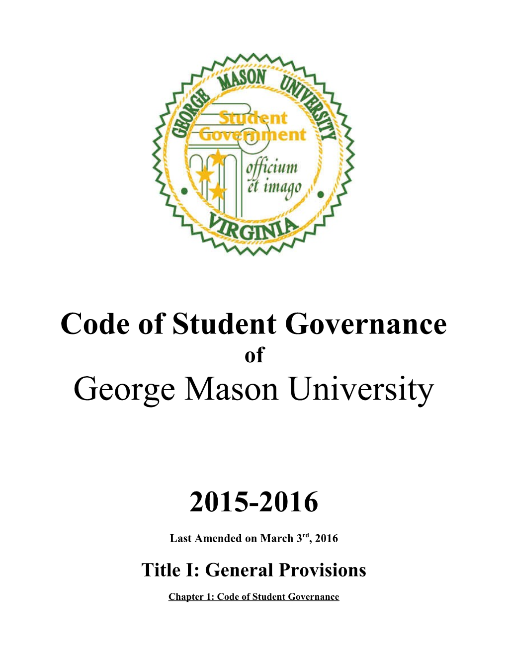 Code of Student Governance